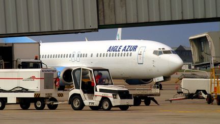 Un Aigle Azur à l'aéroport de Lyon Saint-Exupéry. (photo d'illustration) (MAXPPP)