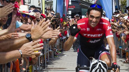 Alberto Contador (Trek-Segafredo) sur la cinquième étape de la Vuelta (JAIME REINA / AFP)