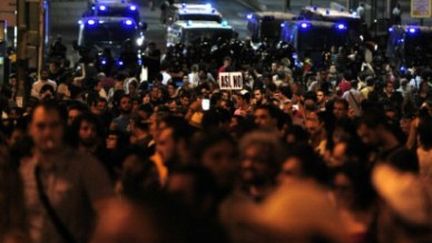 Place des Indignés à Madrid le 2 août 2011 au soir (AFP)