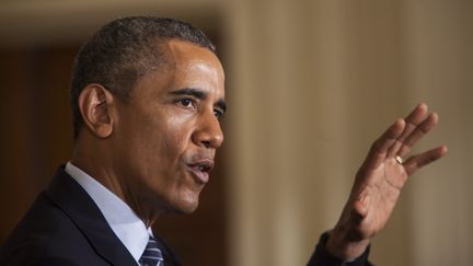 Le pr&eacute;sident am&eacute;ricain Barack Obama pr&eacute;sente son plan pour le climat, &agrave; Washington (Etats-Unis), le 3 ao&ucirc;t 2015. (SAMUEL CORUM / ANADOLU AGENCY / AFP)