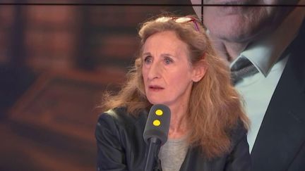 Nicole Belloubet,&nbsp;ministre de la Justice, invitée de franceinfo le 20 février. (FRANCEINFO / RADIOFRANCE)