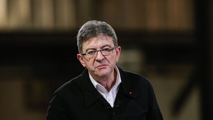 Jean-Luc Mélenchon, alors candidat du parti d’extrême gauche " La France insoumise " pour les élections présidentielles 2017, tient un meeting à Périgueux, le 26 janvier 2017. (MAXPPP)