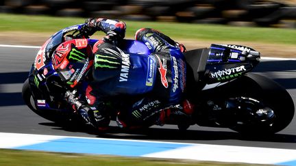 Fabio Quartararo lors du Grand Prix d'Australie, le 16 octobre 2022, où il a chuté.&nbsp; (PAUL CROCK / AFP)