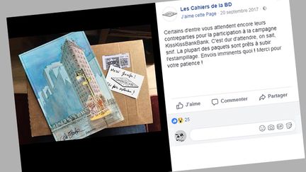 Post Facebook des&nbsp;"Cahiers de la BD", le 20 septembre 2017. (CAPTURE D'ÉCRAN FACEBOOK)