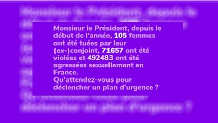 Capture d'écran du site 1femmesur2.fr alertant sur les violences faites aux femmes.&nbsp; (FRANCEINFO)