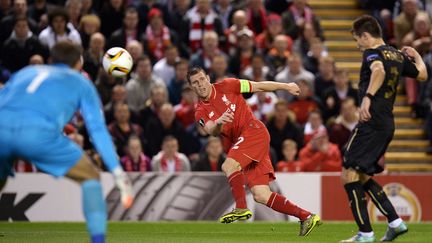 l'Anglais James Milner sous le maillot de Liverpool (OLI SCARFF / AFP)