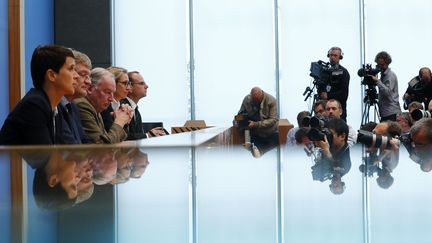 Conférence de presse de l'Afd le 25 septembre 2017 à Berlin, en Allemagne.&nbsp; (FABRIZIO BENSCH / REUTERS)