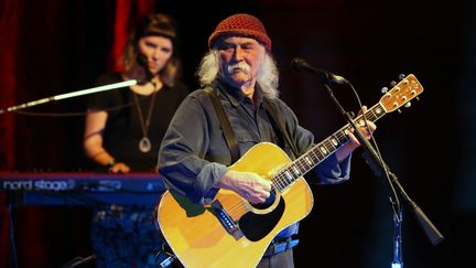 David Crosby sur scène à Copenhague, au Danmark, le 3 septembre 2018 (HENRIK HILDEBRANDT / FAMOUS / MAXPPP)