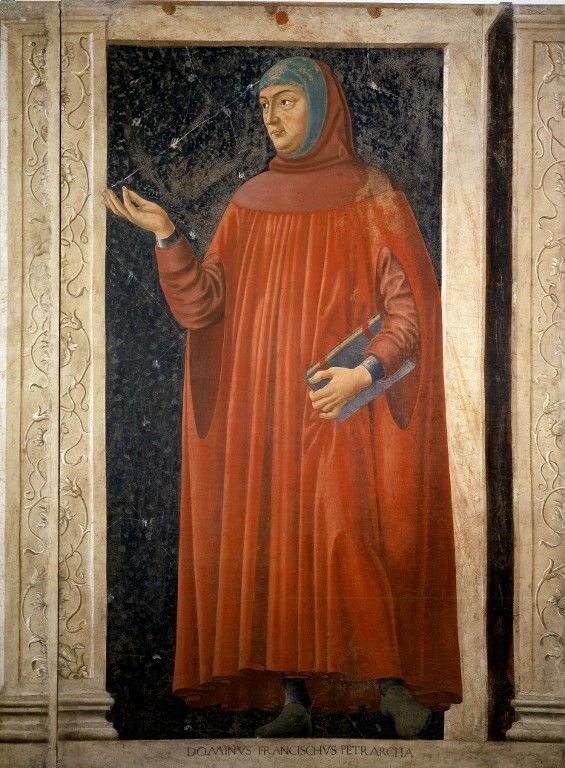 Portrait de Pétrarque (Francesco Petrarca) (1304-74). Peinture de Andrea del Castagno (1410-1457). Musée des Offices, Florence.
 (AFP - Battaglini/Leemage)