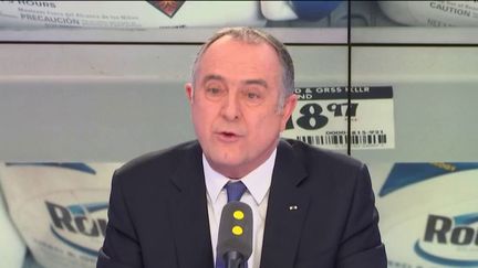 Didier Guillaume, le ministre de l'Agriculture et de l'alimentation, mercredi 30 janvier, sur franceinfo. (RADIO FRANCE / FRANCEINFO)