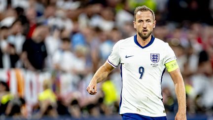 Harry Kane lors de la demi-finale de l'Euro entre les Pays-Bas et l'Angleterre, le 10 juin 2024 à Dortmund (Allemagne). (MARCEL VAN DORST / AFP)