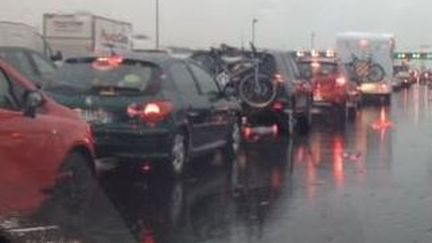 La circulation sur l'A9 autour de Montpellier, le 12 juin 2015. ( FRANCE 3 LANGUEDOC-ROUSSILLON)