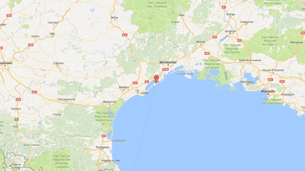 Carte de localisation de la ville de Sète. (GOOGLE MAPS)