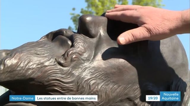 Les Apôtres de Notre-Dame encours de restauration