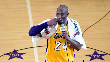 Kobe Bryant, le 13 avril 2016 à Los Angles.&nbsp; (FREDERIC J. BROWN / AFP)