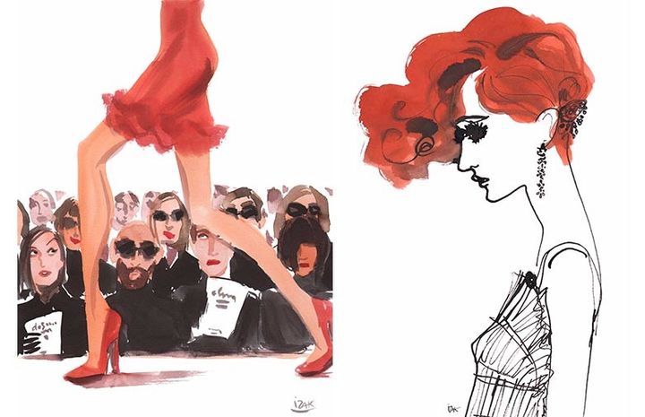 "Fashion Illustrators" : Runway + Ginger d'Izak Zenou 
 (Izak Zenou )