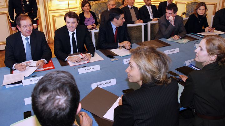 R&eacute;union de membres du gouvernement, le 30 janvier 2012 &agrave; Paris. (JACQUES DEMARTHON / AFP)