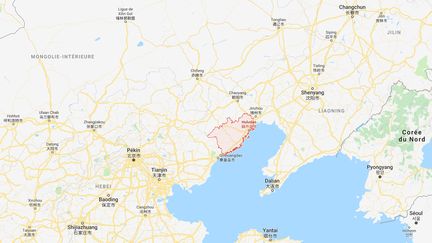 Une voiture a foncé sur des élèves, faisant&nbsp;cinq morts, le 22 novembre 2018, à&nbsp;Huludao (Chine). (GOOGLE MAPS)