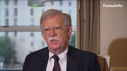 John Bolton, ancien conseiller de Donald Trump, interviewé par franceinfo. (FRANCETV INFO)