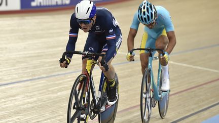 Thomas Boudat est bien parti sur l'omnium (ERIC FEFERBERG / AFP)