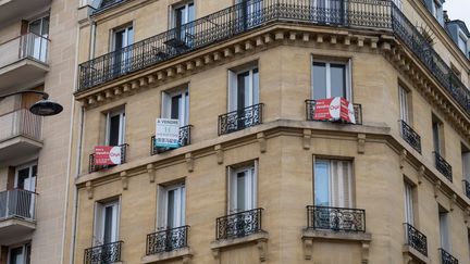 Apartments for sale in Paris, December 30, 2023. (RICCARDO MILANI / AFP)