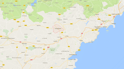 Carte de localisation de&nbsp;Draguignan (Var). (GOOGLEMAPS)