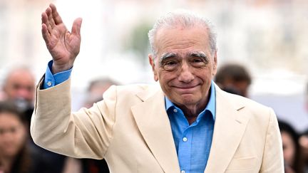 Le réalisateur américain Martin Scorsese au Festival de Cannes, pour la présentation de "Killers of the Flower Moon", le 21 mai 2023. (LOIC VENANCE / AFP)