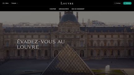 La page d'accueil du nouveau site internet du Louvre (© Musée du Louvre)