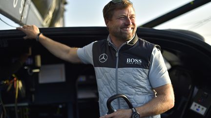 Le skipper gallois, Alex Thomson. (LOIC VENANCE / AFP)