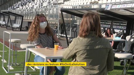 Des étudiants révisent au stade de la Licorne (France 3 Picardie)