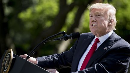 Donald Trump le 1 juin 2017 à la Maison Blanche, à Washington, aux États-Unis. (BRENDAN SMIALOWSKI / AFP)