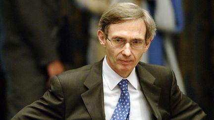 Michel Duclos, le 4 mai 2005, lors du&nbsp;Conseil de sécurité de l'ONU. (STAN HONDA / AFP)