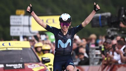 Annemiek van Vleuten a remporté la 7e étape du Tour de France femmes, le 30 juillet 2022. (JEFF PACHOUD / AFP)