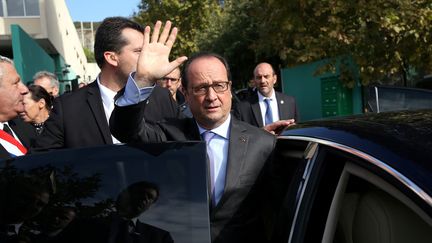 &nbsp; (François Hollande, ce matin à Marseille... juste avantd e se diriger vers le Camp des Milles © MaxPPP)