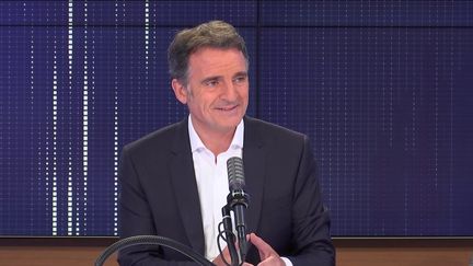 Éric Piolle,&nbsp;maire EELV de Grenoble était l'invité du "8h30&nbsp;franceinfo", vendredi 18 juin 2021. (FRANCEINFO / RADIOFRANCE)