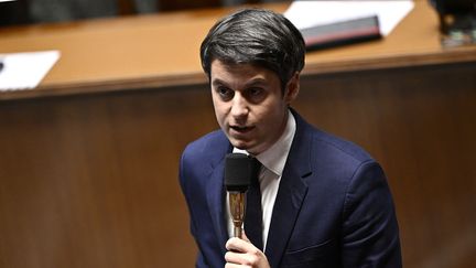 Le Premier ministre Gabriel Attal à l'Assemblée nationale à Paris, le 24 janvier 2024. (JULIEN DE ROSA / AFP)