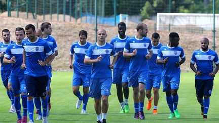 Les Troyens étaient sereins à la reprise de l'entraînement. (FRANCOIS NASCIMBENI / AFP)