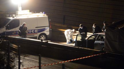 Les faits se sont d&eacute;roul&eacute;s &agrave; une heure du matin, mardi 31 d&eacute;cembre 2013, sur une voie rapide, dans le 13e arrondissement de Marseille (Bouches-du-Rh&ocirc;ne). (ANNE-CHRISTINE POUJOULAT / AFP)