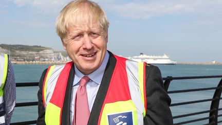 Le Premier ministre britannique, Boris Johnson, visite le port de Douvres (Royaume-Uni), le 11 juillet 2019. (CHRIS RATCLIFFE / AFP)