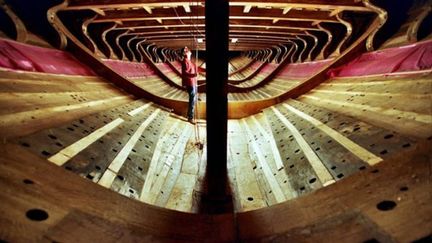 &nbsp; (La cale de l'Hermione, lors de sa construction © Association Hermione La Fayette)