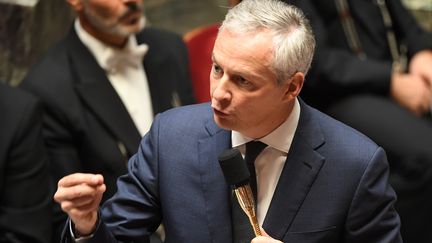 Le ministre de l'Economie, Bruno Le Maire, le 22 octobre à l'Assemblée nationale. (ERIC FEFERBERG / AFP)