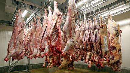 Abattoir de Cernay, dans le Haut-Rhin. (VANESSA MEYER / MAXPPP)