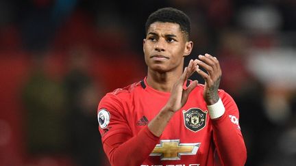 Le joueur anglais de Manchester United Marcus Rashford, le 1er décembre 2019, à Manchester (Royaume-Uni).&nbsp; (OLI SCARFF / AFP)