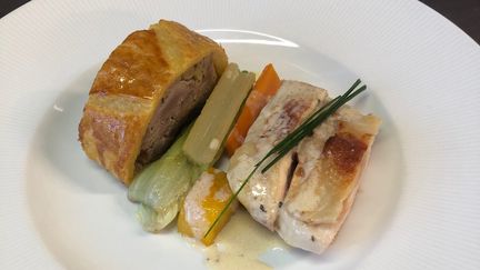 Poularde et foie gras à la manière d'Hervé Lussault, au Choiseul à Amboise. (RF / BERNARD THOMASSON)