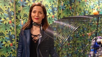 La créatrice Géraldine Matthey à la galerie Joyce à Paris, février 2016
 (Corinne Jeammet)