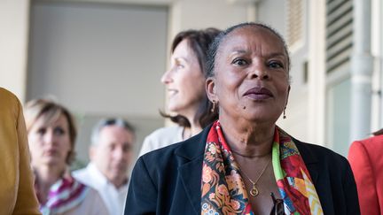 Christiane Taubira, le 3 avril 2017 à Colomiers (Haute-Garonne). (PATRICK BATARD / CITIZENSIDE / AFP)