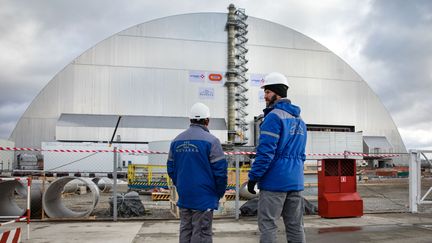 L'arche de confinement sur le réacteur de Tchernobyl (Ukraine), le 28 novembre 2016 (MIKHAIL PALINCHAK / PRESIDENT OF THE UKRAINE PRESS)