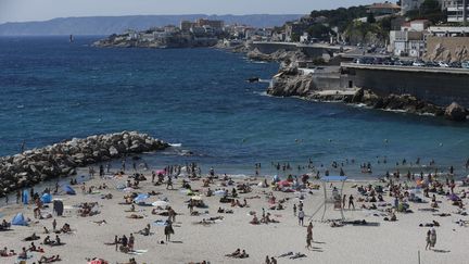 La plage des Prophètes à Marseille. (VALLAURI NICOLAS / MAXPPP)