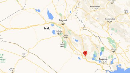 La ville de Nassiriya, dans le sud de l'Irak. (CAPTURE ECRAN GOOGLE MAPS)