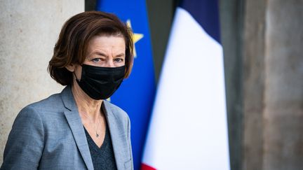 La ministre des Armées, Florence Parly, à la sortie d'un Conseil des ministres, le 13 octobre 2021. (XOSE BOUZAS / HANS LUCAS)